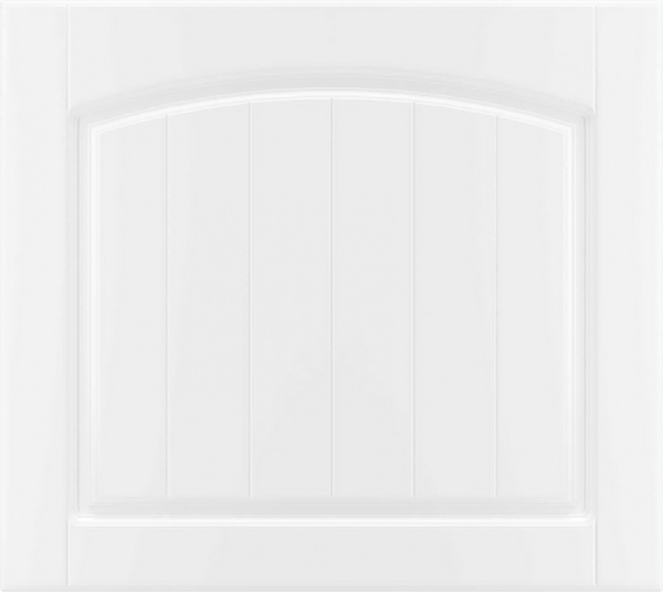 Фасад для кухні Грейд-Плюс Прованс білий гладкий №383 533x596 правий