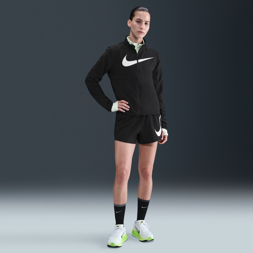 Шорты Nike W NK ONE SWSH HBR DF MR 3IN BR HV2616-010 р. S черный