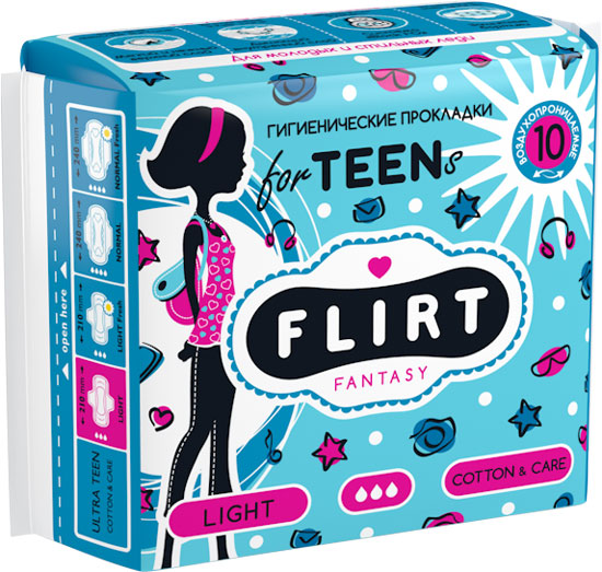 Прокладки для критических дней fantasy FLIRT light 10 шт.