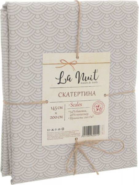 Скатерть Scales 145x200 см бежевый La Nuit 