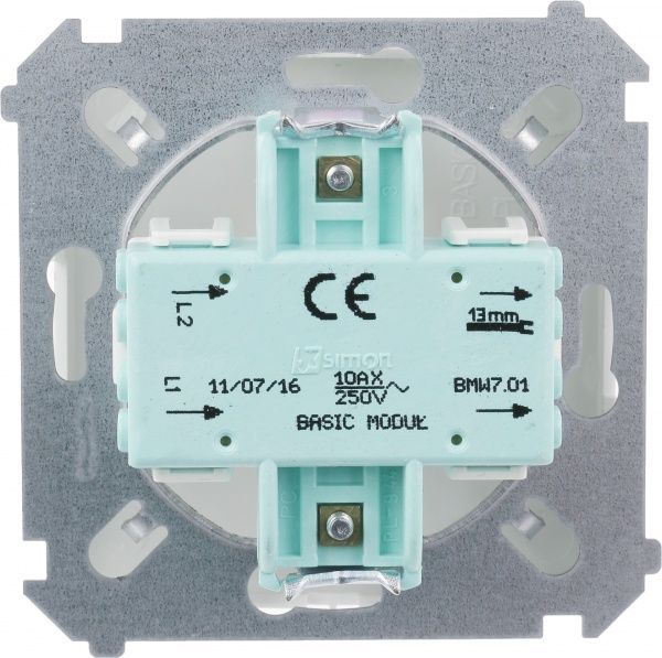 Выключатель перекрестный одноклавишный Simon Basic без подсветки 10 А 250В белый BMW7.01/11