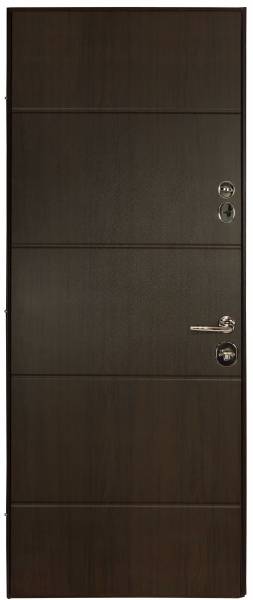 Двері вхідні Булат Термо House-703 вулична венге темний 2050x1200 мм праві