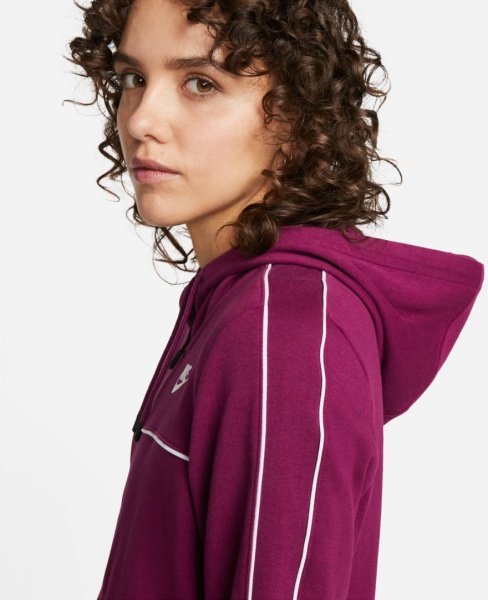 Джемпер Nike W NSW MLNM ESSNTL FLC FZ HDY CZ8338-610 р. XL бордовий