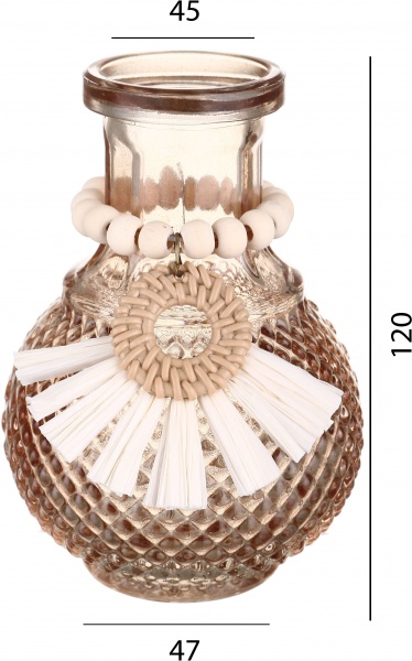 Набор ваз HOFF стеклянных Boho 3 шт 4271 терракотовый/серый/бежевый 