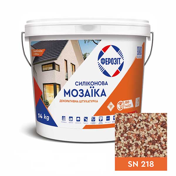 Декоративна штукатурка мозаїчна Ферозіт Мозаїка SN 218 1,6 мм 14 кг