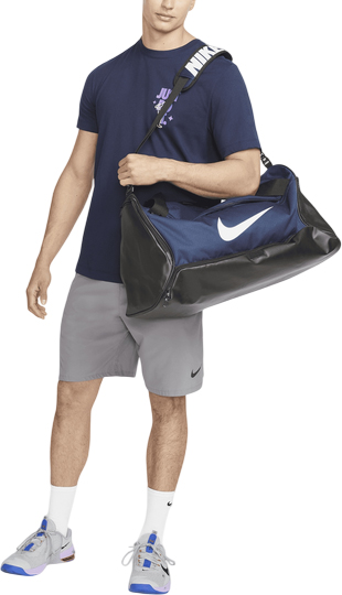 Спортивна сумка Nike Brasilia 9.5 DH7710-410 60 л синій із чорним