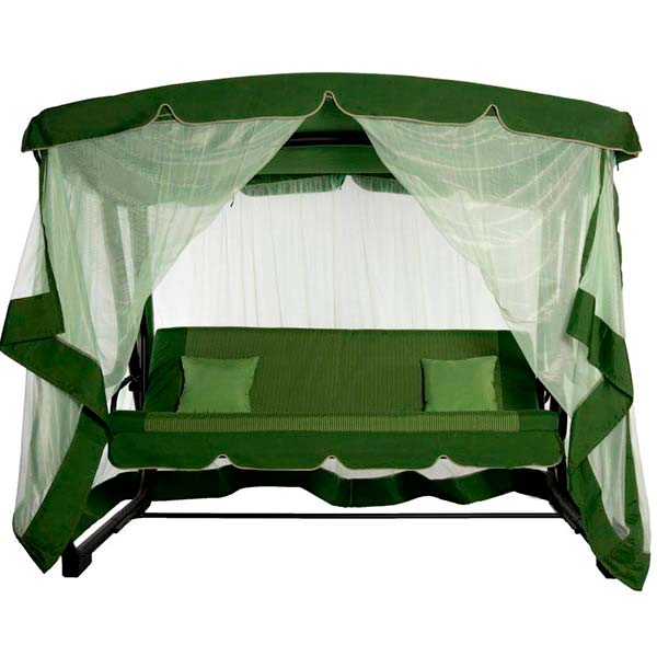 Качели с навесом Indigo Оливия зеленая 2180х1385х1800 мм 