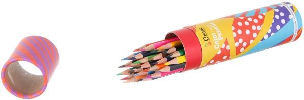 Олівці кольорові Abstraction червоний в тубусі 24 шт.