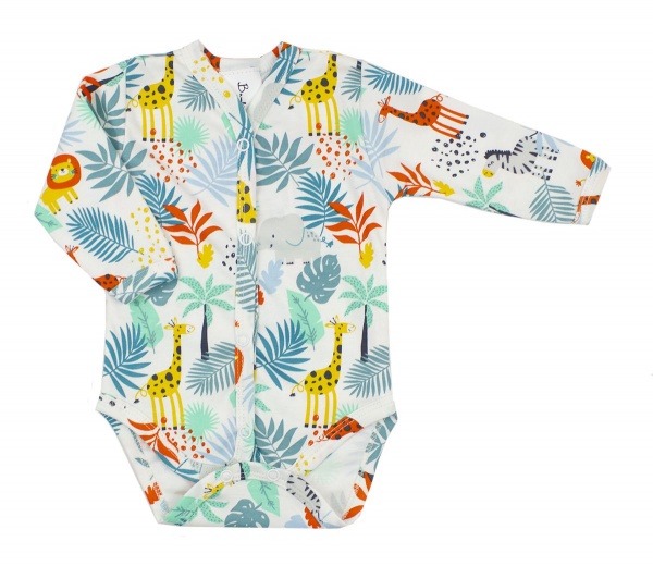 Боди для мальчика Luna Kids Зверушки р.56 белый с рисунком 