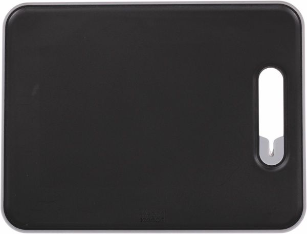 Доска разделочная Slice&Sharpen с точилкой 37*28 см черная пластик 01000217 Joseph Joseph