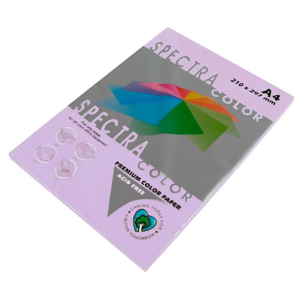 Папір офісний Spectra Color A4 80 г/м А4 100 аркушів Lavende185 блідо-ліловий 