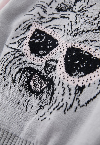 Джемпер детский для девочки ART KNIT Йорк р.110-116 серый с розовым 