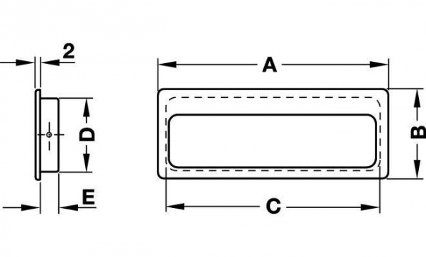 Ручка меблева Hafele 99х38 мм чорний матовий