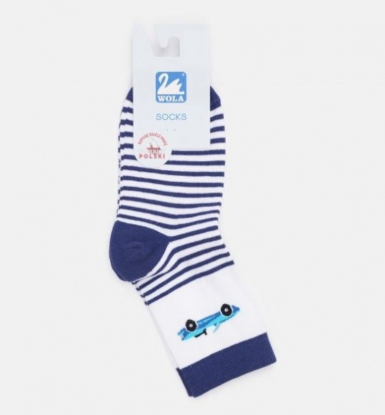 Носки для мальчиков Wola W34.P01 399 р. 27-29 белый с синим 
