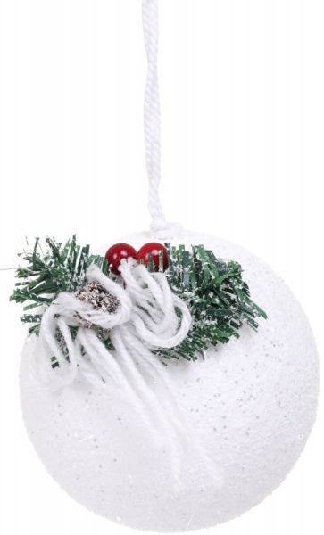 Куля пластикова Ягідка на снігу d100 SDA105410W білий