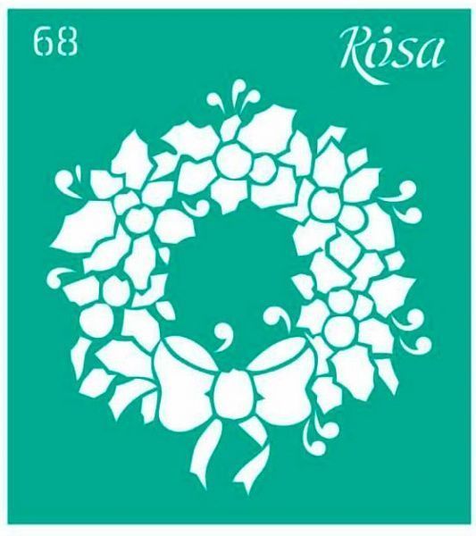 Трафарет многоразовый самоклеящий №68 серия Новый год 90х100 мм Rosa Talent