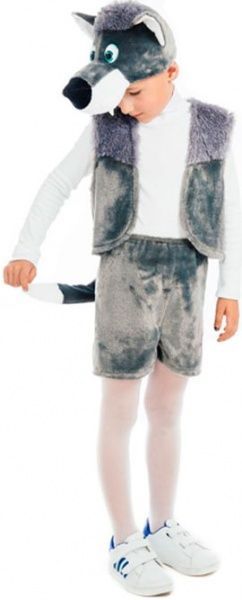 Костюм карнавальний КАРНАВАЛІЯ Вовк р.122 сірий 89006 