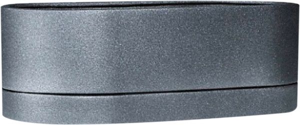 Горщик керамічний Larsan з піддоном низький овальний 4 л графітовий 