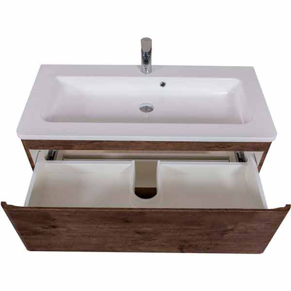 Тумба напольная Aqua Rodos Акцент с умывальником Альфа 100 см