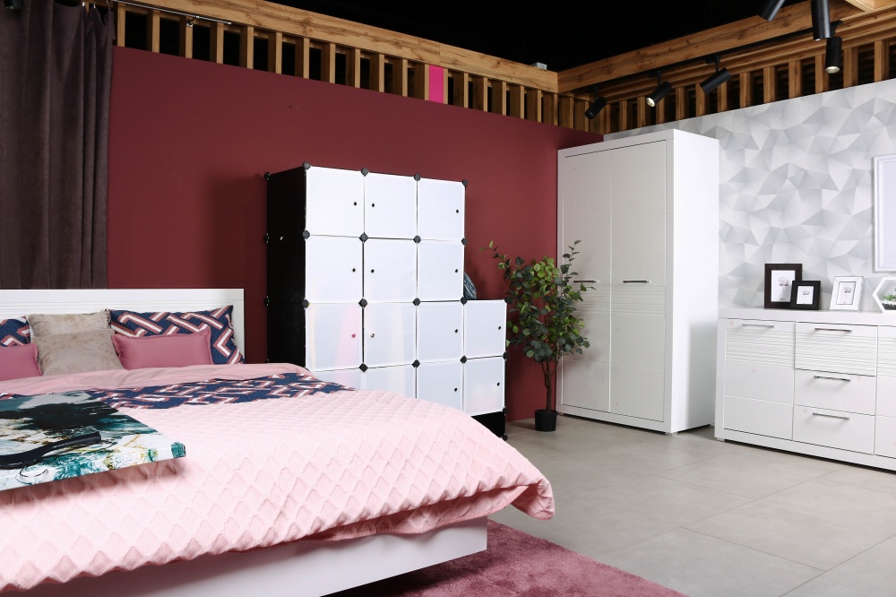 Шафа складна пластикова сubes storage 1460х1675х470 мм чорний з білим