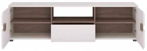 Тумба Meble Wojcik Linate 50 RTV 2D-1S LTK-01 трюфель/альпийский белый 