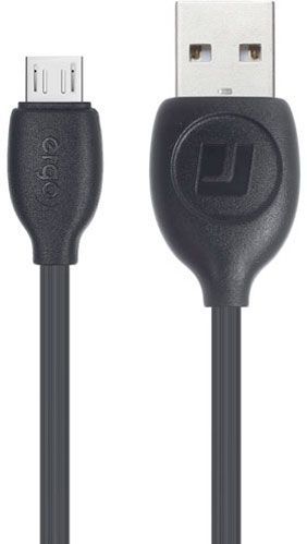 Кабель Ergo USB – microUSB 1 м чорний (LM18) 