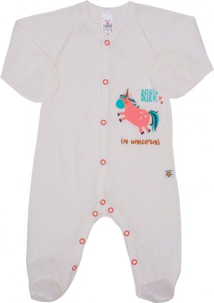 Комбінезон дитячий ТМ Софія Єдиноріг Magic р.56 молочний 180256 