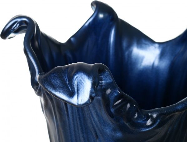 Ваза стеклянная синяя Astro 28х35 см Antonio Tammaro