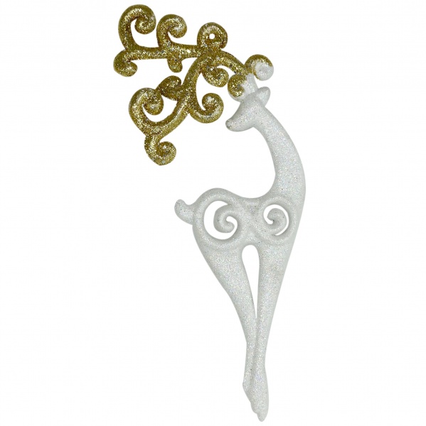 Елочная игрушка Олень КАЗКОВИЙ двоколірний 18x8 см разноцветный