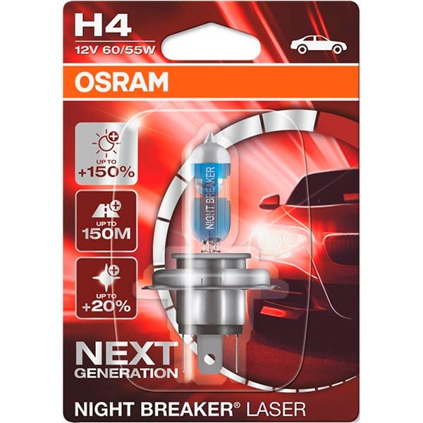 Лампа галогенная Osram Night Breaker Laser Next Generation (64193NL-HCB) H4 PX26d 12 В 60 Вт 1 шт 3950