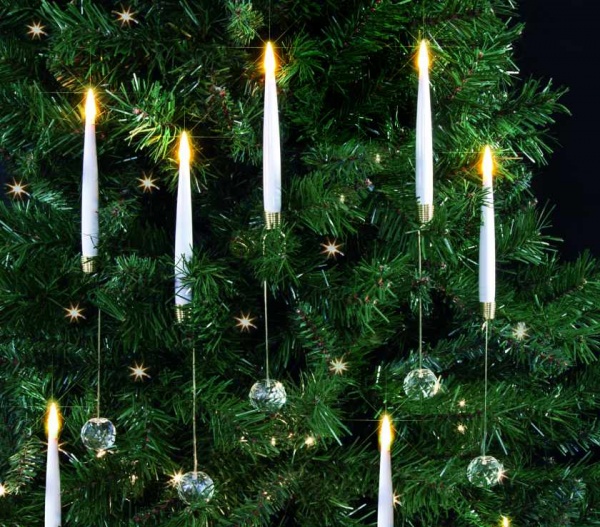 Набор новогоднего декора Novogod'ko Antigravity Свечи с кристаллом 974220 