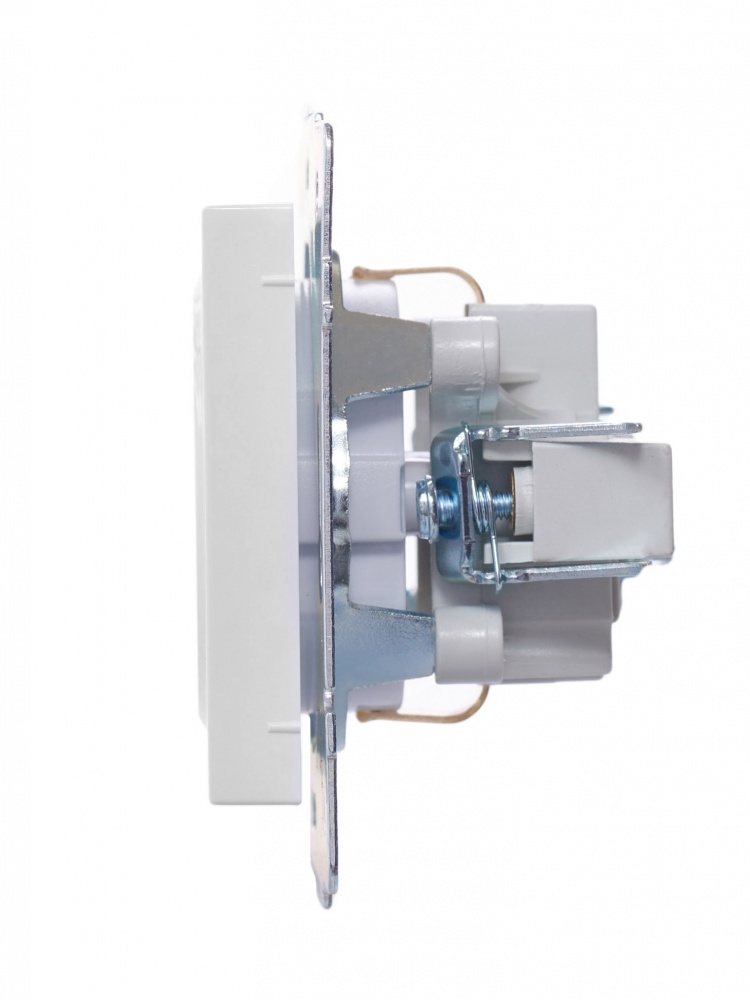 Розетка побутова із заземленням Lezard Vesna IP20 білий 742-0288-122B