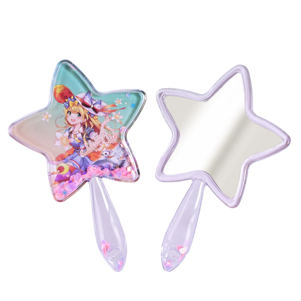 Зеркальце Shantou Звезда с блестками K7301