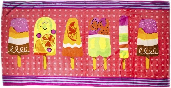 Полотенце Эскимо на коралловом фоне 75x150 см 