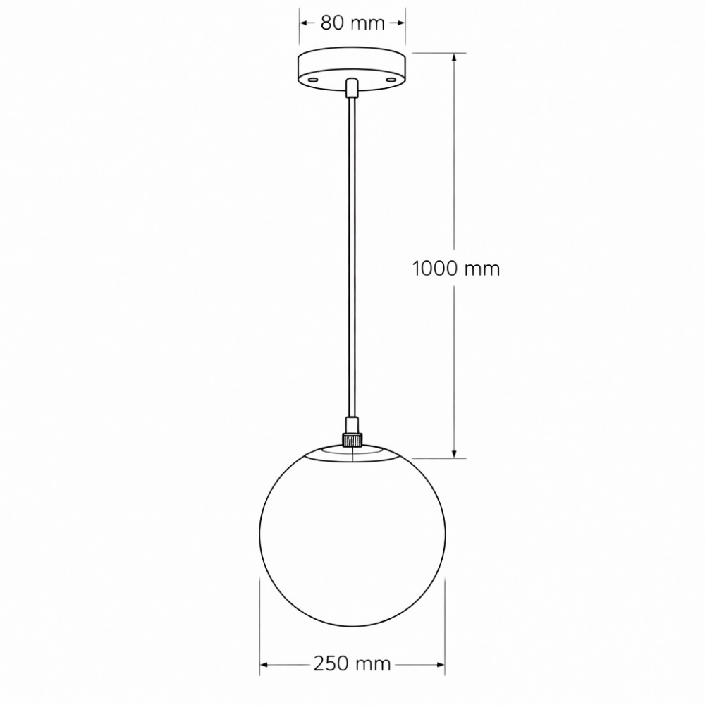 Світильник підвісний LIGHT SET OBRIY D250 1x40 Вт E27 чорний/білий/золото
