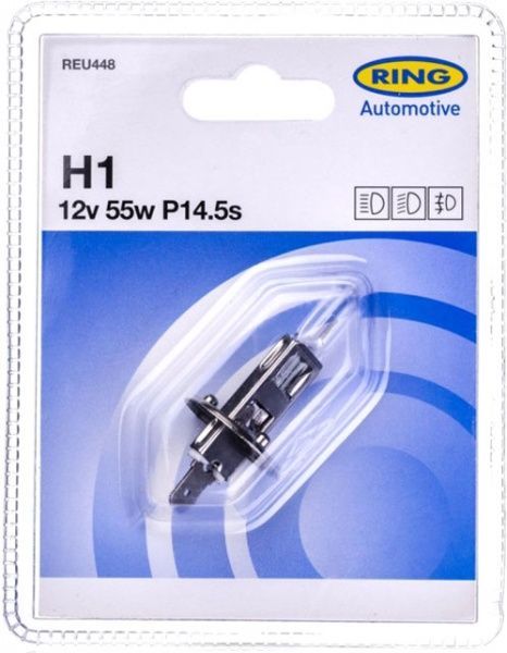 Лампа галогенна RinG (REU448) H1 P14.5s 12 В 55 Вт 1 шт 2700