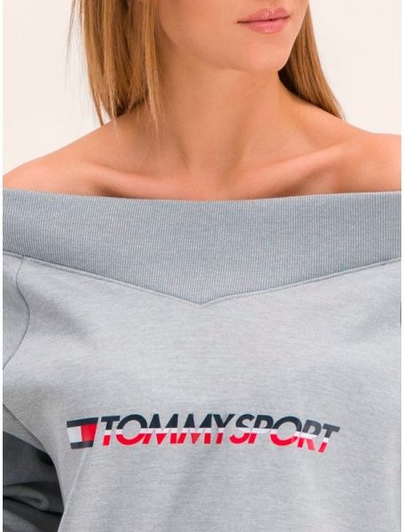 Джемпер Tommy Hilfiger CROP V NECK SWEATER WITH TAPE S10S100363001 р. L светло-серый