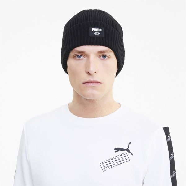 Шапка Puma Ribbed Classic Beanie 02283101 UNI черный