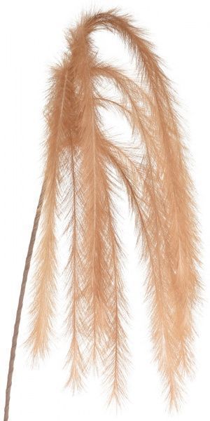Гілочка декоративна з пір'ям коричнева 130 см 