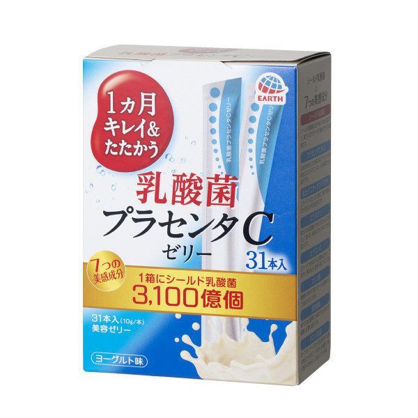Добавка диетическая EARTH Японская питьевая плацента в форме желе с лактобактериями 310 г 31 шт. 