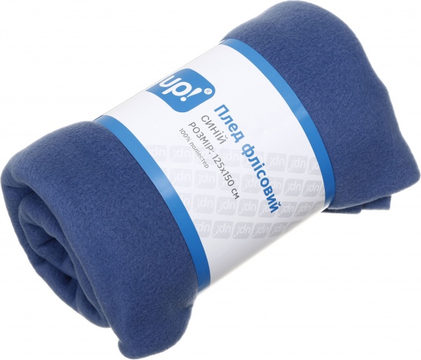 Плед флисовый 125x150 см синий UP! (Underprice) 
