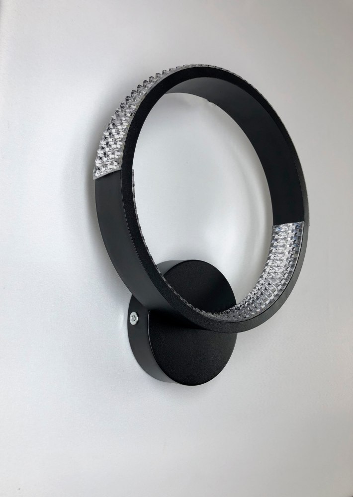 Бра Luminaria 1x17 Вт без цоколя чорний AKRILIKA ROUND 17W 1R BLACK