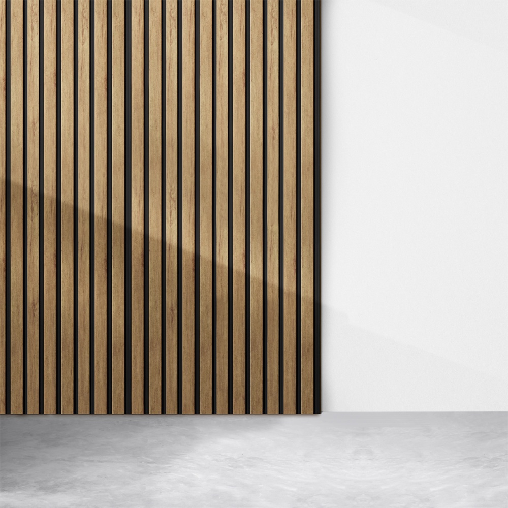 Реечная панель MARCO decor 1209-122-K коричневое дерево с черным 120х9х2900 мм