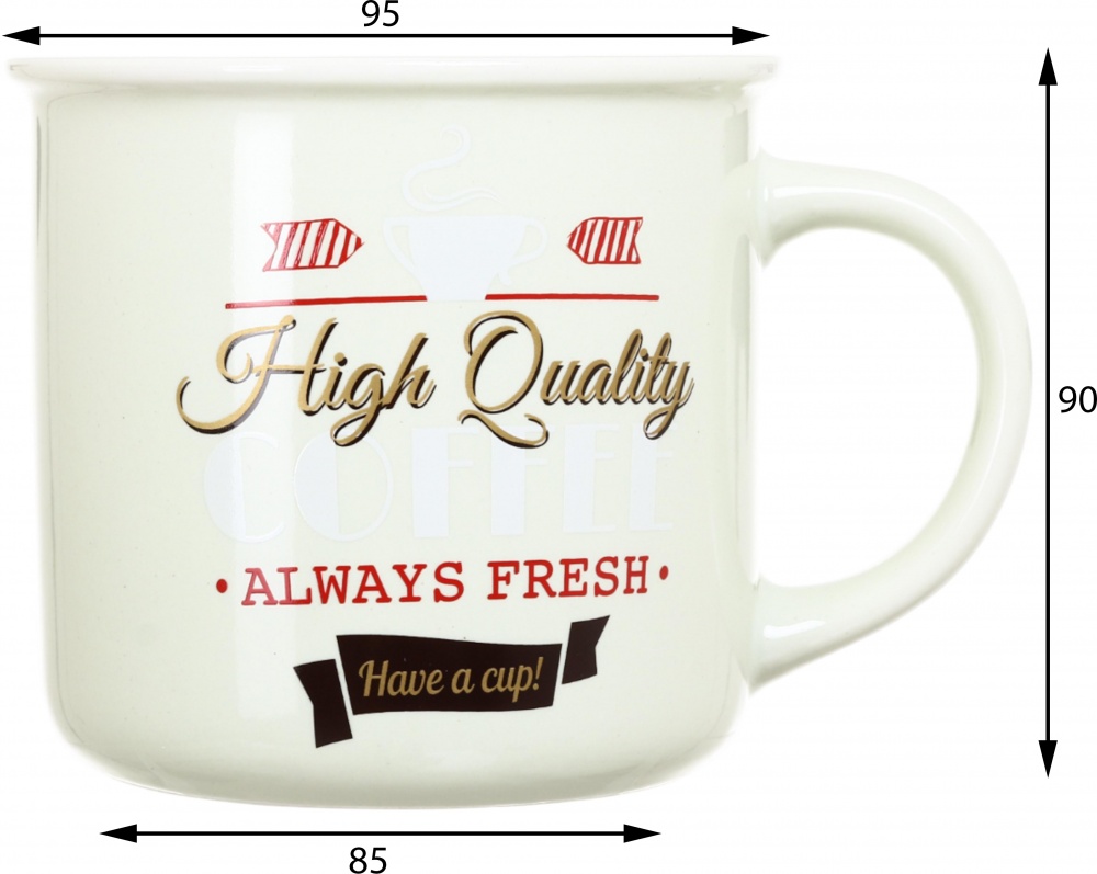 Чашка Fiora Vintage white 355 мл