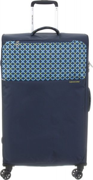 Валіза UP! (Underprice) N1118 синій із принтом 70x43,5x23/26+5 см 