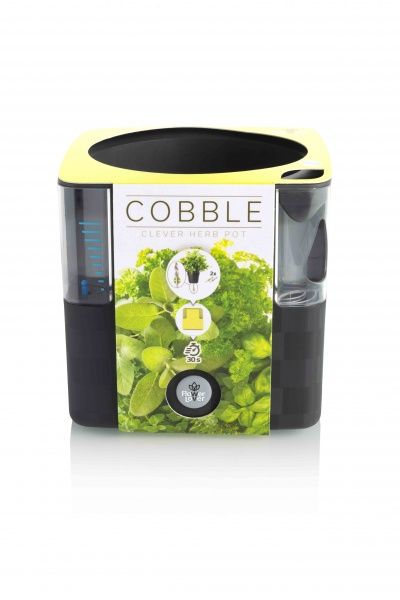 Вазон пластиковый Plastkon Cobble 14x14x14 см прямоугольный 3,2л антрацит 