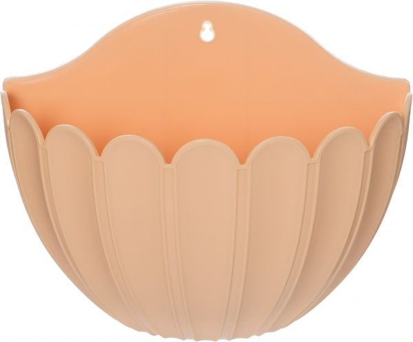 Горшок пластиковый Алеана Марго настенный фигурный 1,8л (113030) бежевый 