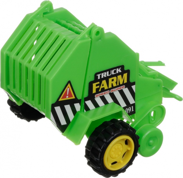 Игровой набор Shantou х6 шт. фермерский трактор с прицепами зеленый JY238796