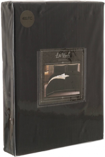 Комплект постельного белья Solid 2 черный La Nuit 