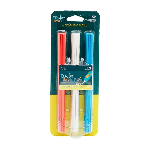Набор стержней для 3D-ручки 3Doodler Start Микс (75 шт: красный, белый, синий) 3DS-ECO-MIX1-75